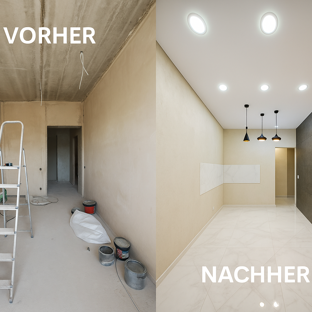 Vorher und Nachher Renovierung